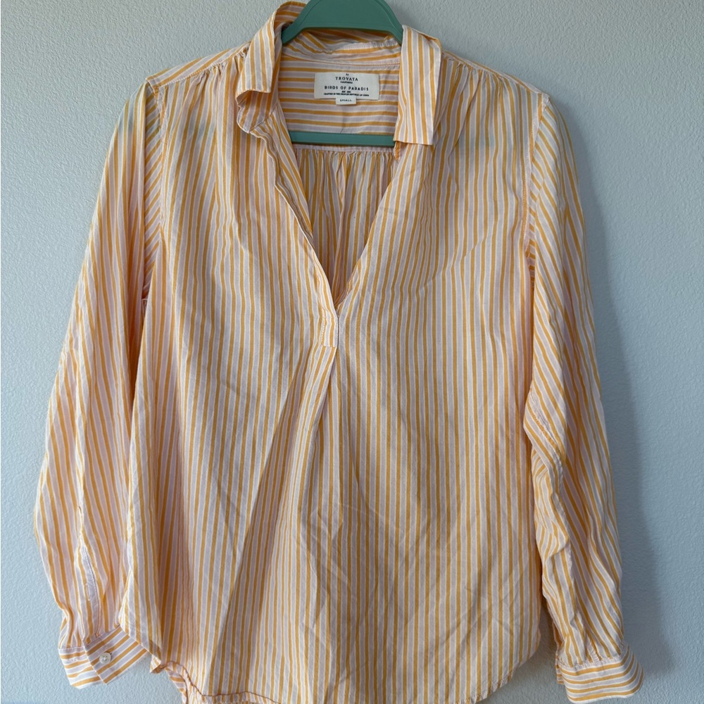Birds of Paradis by Travota Striped Shirt